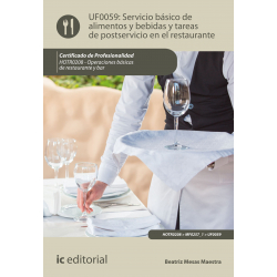 Servicio básico de alimentos y bebidas y tareas de postservicio en el restaurante. HOTR0208