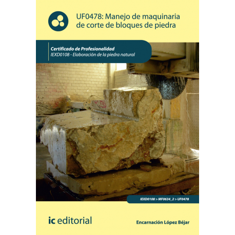 Manejo de maquinaria de corte de bloques de piedra UF0478