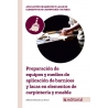 Preparación de equipos y medios de aplicación de barnices y lacas en elementos de carpintería y mueble