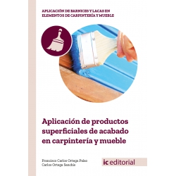 Aplicación de productos superficiales de acabado en carpintería y mueble