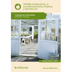 Instalaciones, su acondicionamiento, limpieza y desinfección. AGAF0108